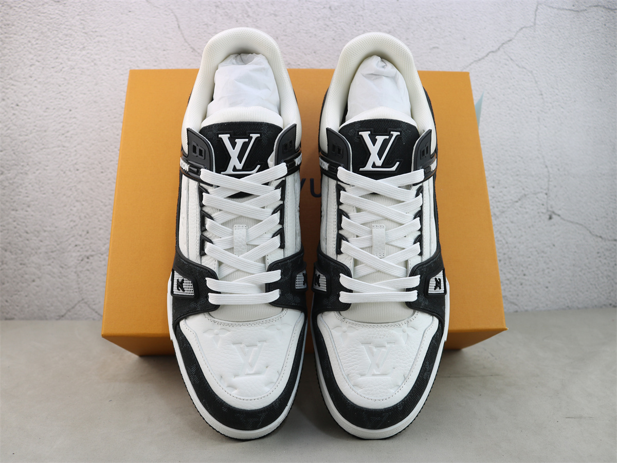 LV Trainer Sneaker Black White